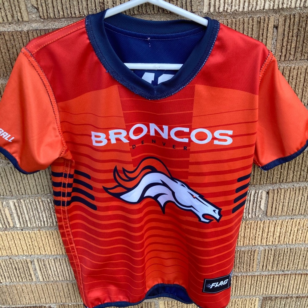 Denver Broncos Youth Small Reversible Flag Football Jersey Simmons
